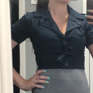 Navy blue cropped cover up size S